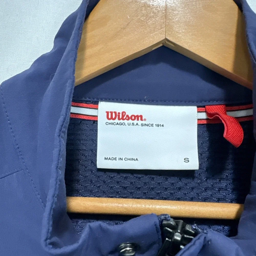 Wilson Montrose Track Full Zip Windbreaker Jacket Mens‎ sz S Blue